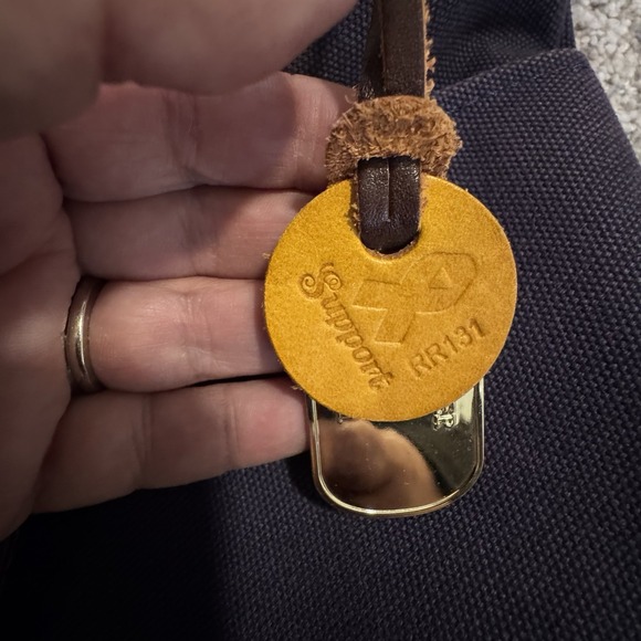 R.Riveter Otto Carry All Navy Blue Canvas Tote‎ Leather Trim Handmade USA Purse - Picture 6 of 14